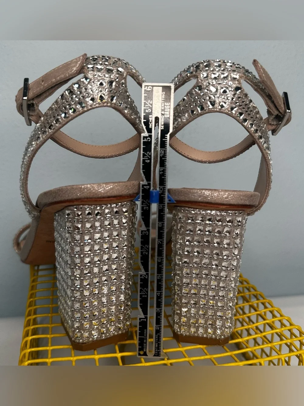 Antonio Melani Marryanna Rhinestone Embellished Ankle Strap Dress Sandals